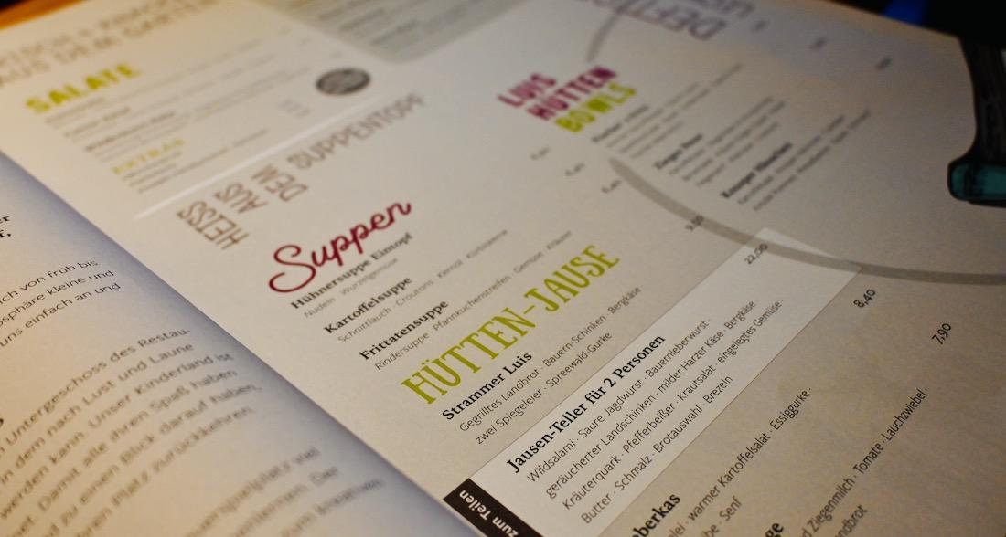 Das Schierke Harzresort - Speisekarte im Restaurant Luis