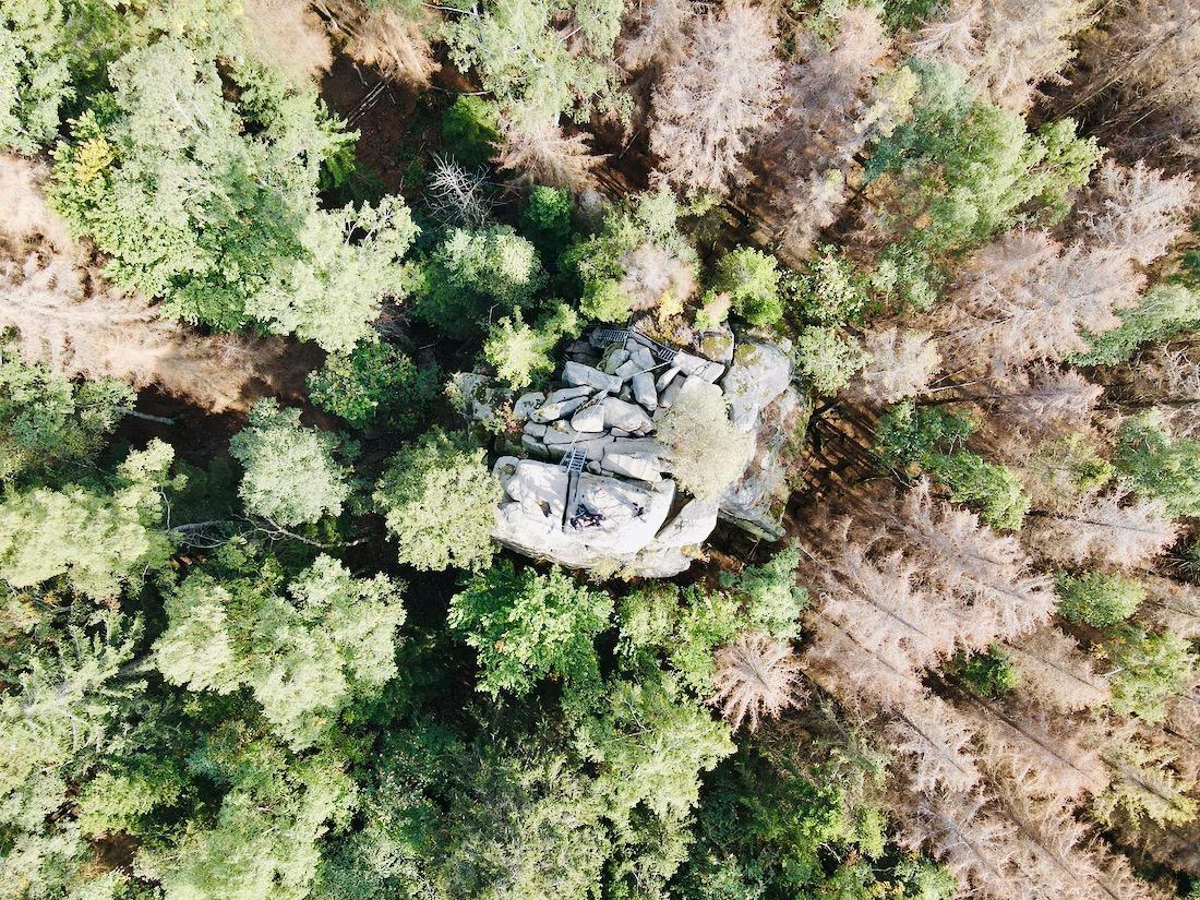Die Schnarcherklippen aus der Vogelperspektive