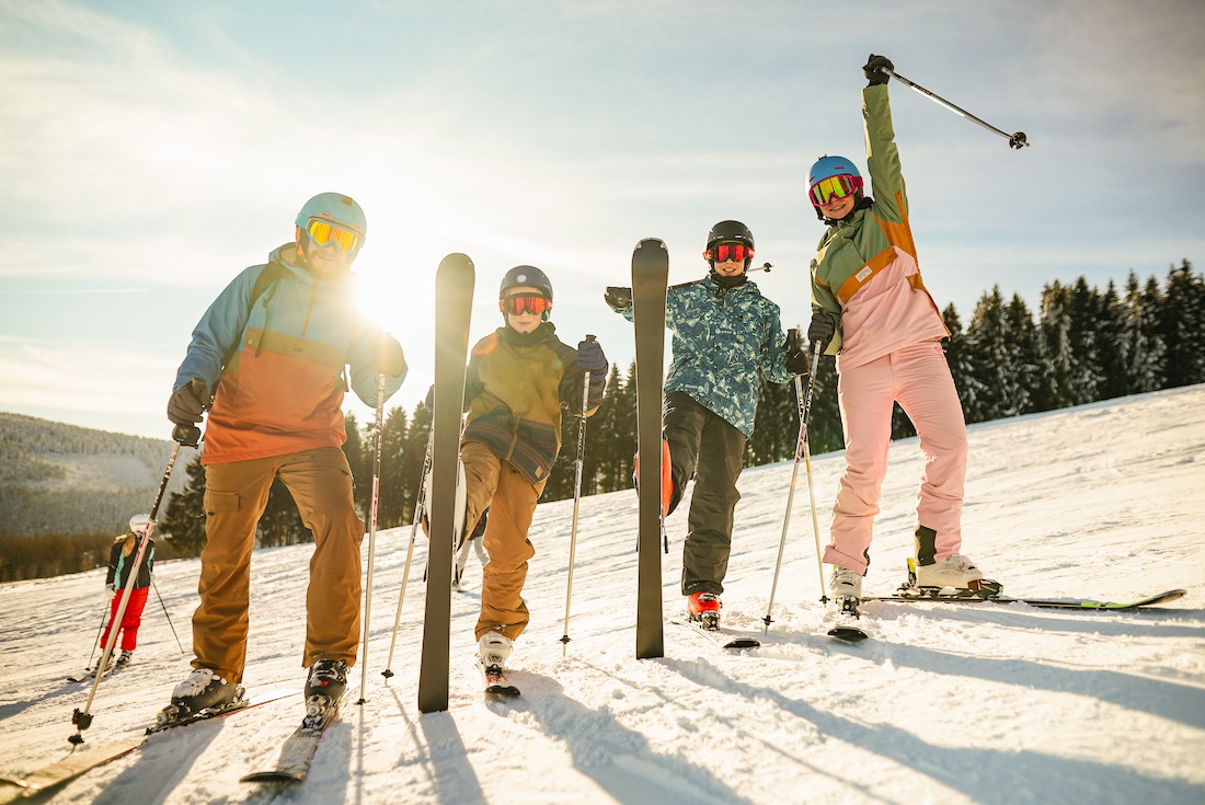 Fravely am Fichtelberg in Oberwiesenthal beim Ski fahren