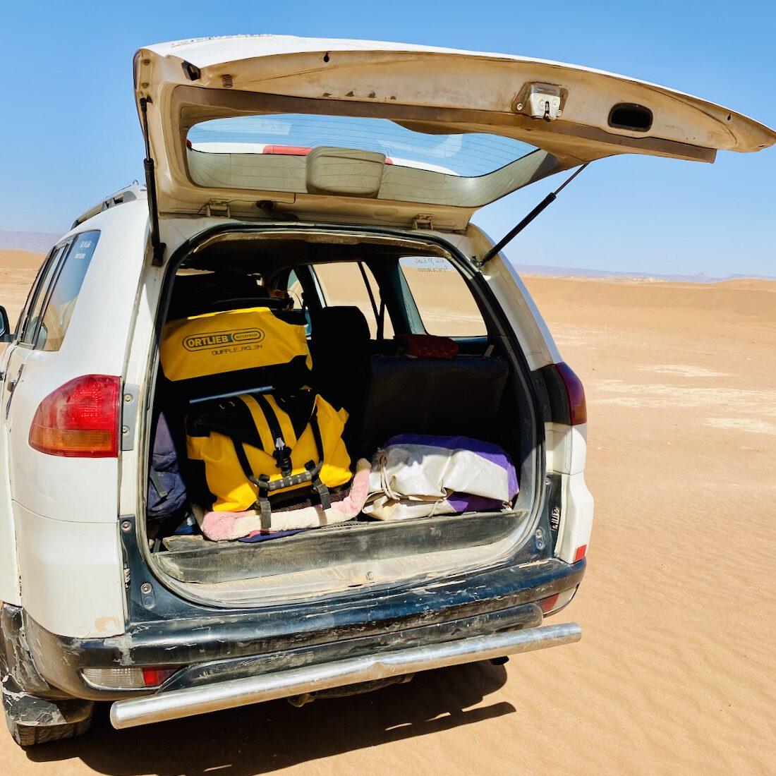 Ortlieb Duffle Bags im Geländewagen