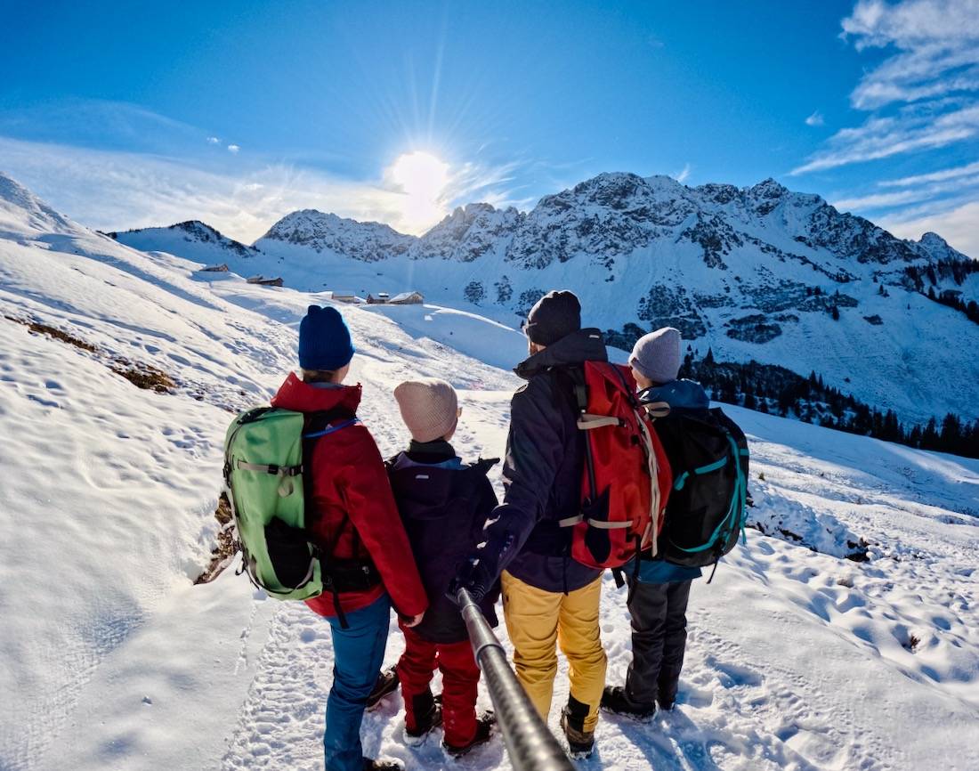 Fravley auf dem Winterwanderweg