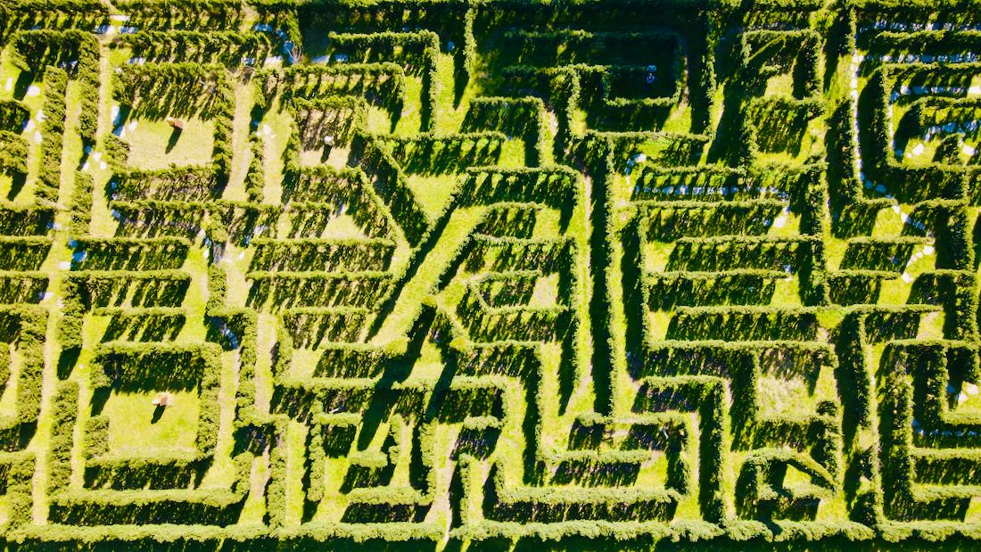 Der Irrgarten auf dem Kränzelhof