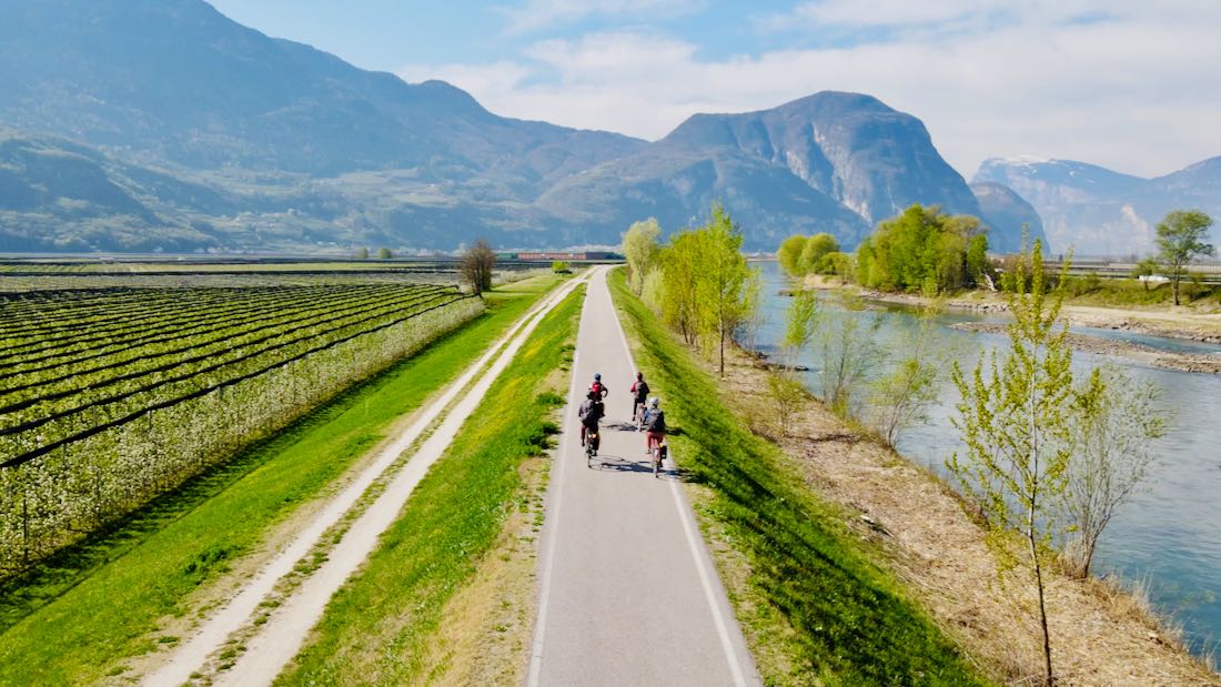 Fravely auf dem Etsch Radweg bei Eurobike Radreisen