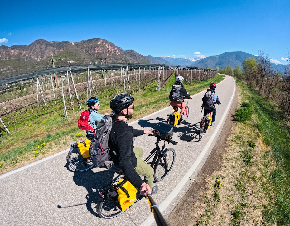 Fravely auf dem Etschradweg kurz vor Bozen