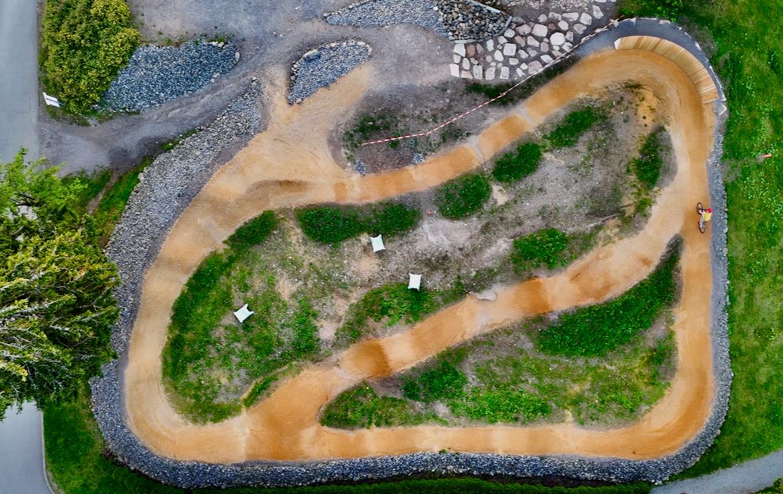 Der Pumptrack aus der Luft