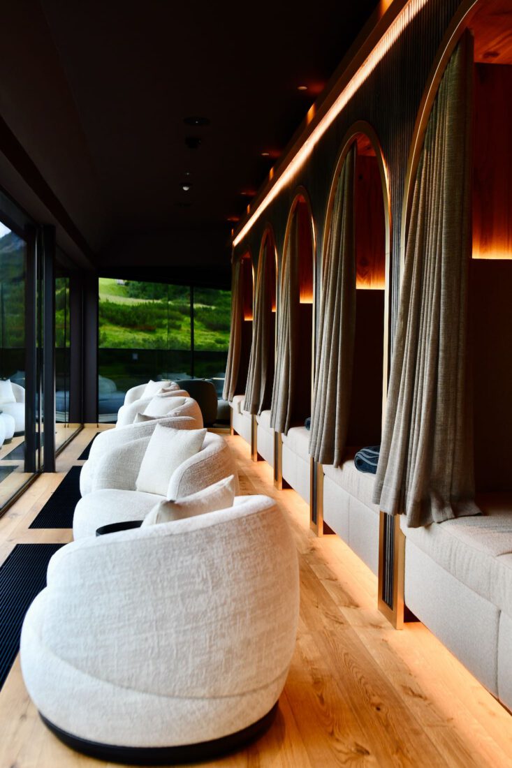 Der Ruheraum in der Sauna des Hotel Steiner in Obertauern