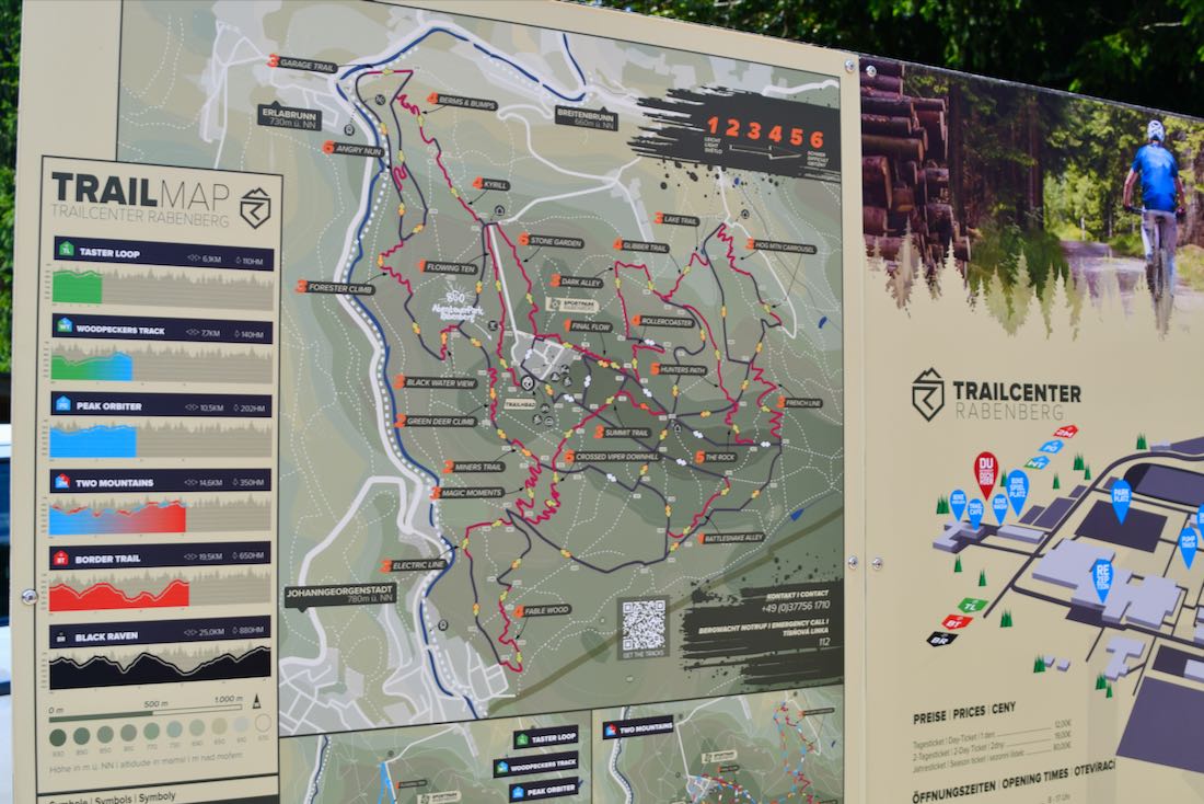 Die Trail Karte vom Trailcenter Rabemnberg