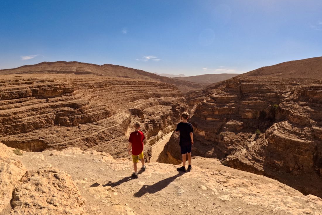 Ben und Flo am Midas Canyon in Tunesien