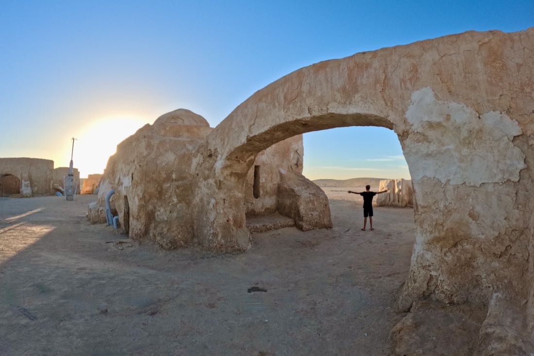 Flo in Mos Espa in der Star Wars Filmkulisse in Tunesien