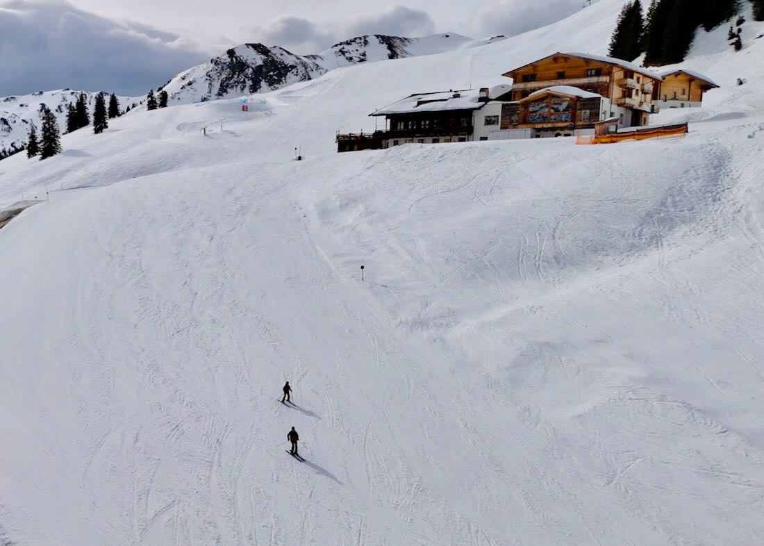 Ben und Flo bei der Abfahrt in Hinterglemm