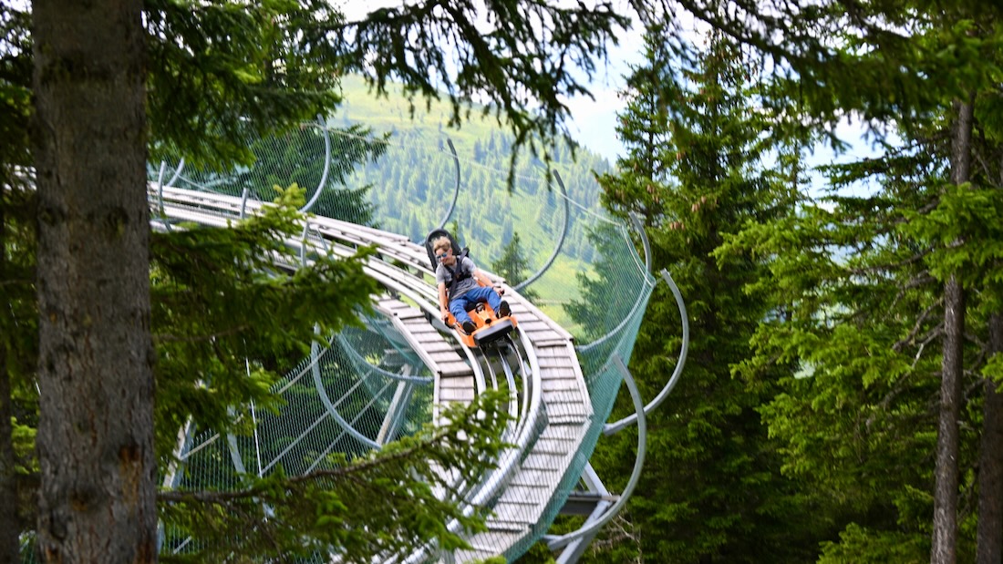 Flo auf dem Alpinecoaster im Lauserland Alpbachtal
