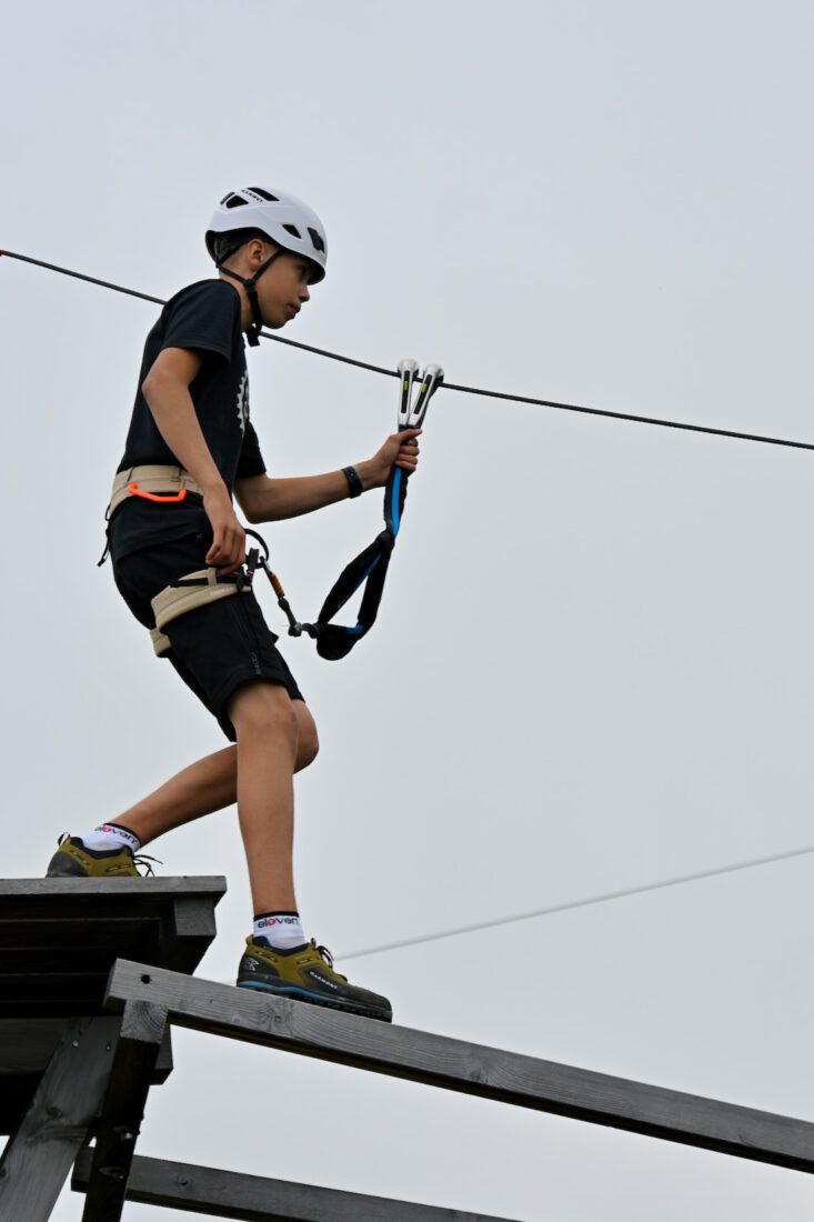 Flo auf dem Kletterpark am Spieljoch