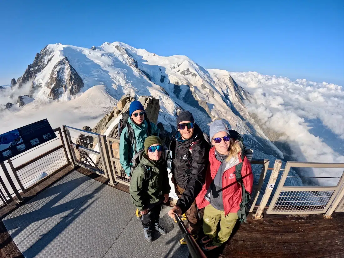 Fravely am Aiguille du Midi am Mont Blanc