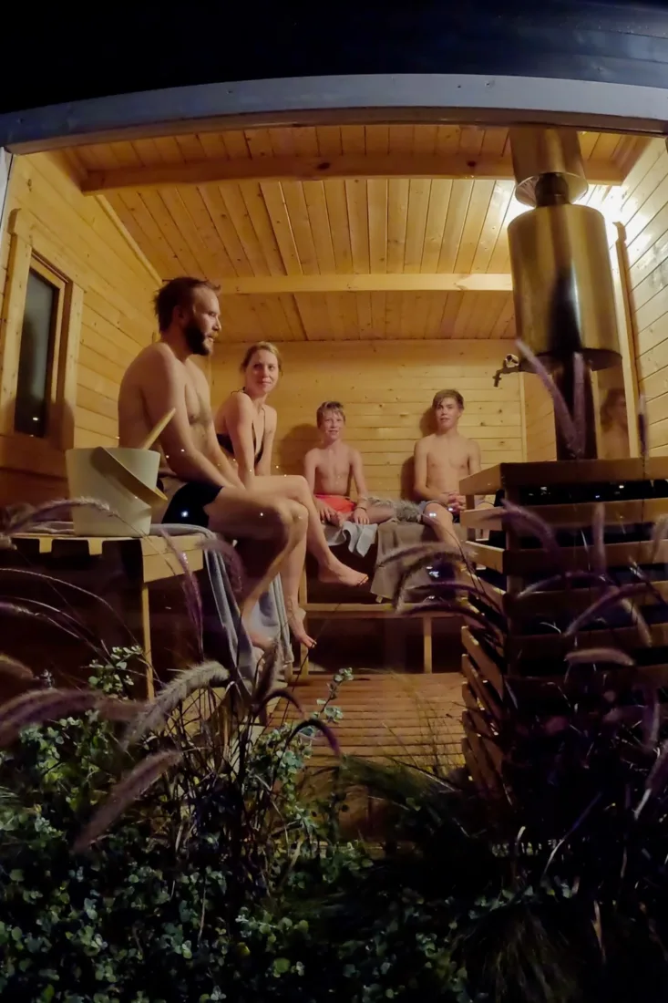 Fravely in der Riga Sauna