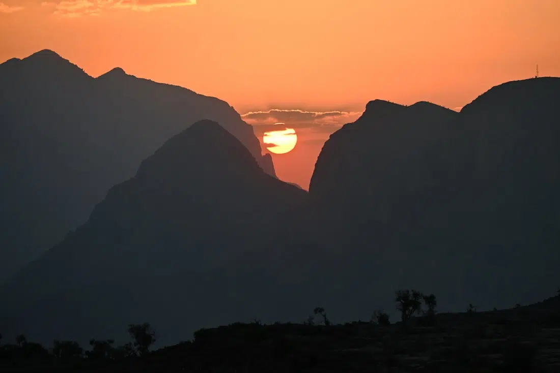Sonnenuntergang Am Jebel Shams