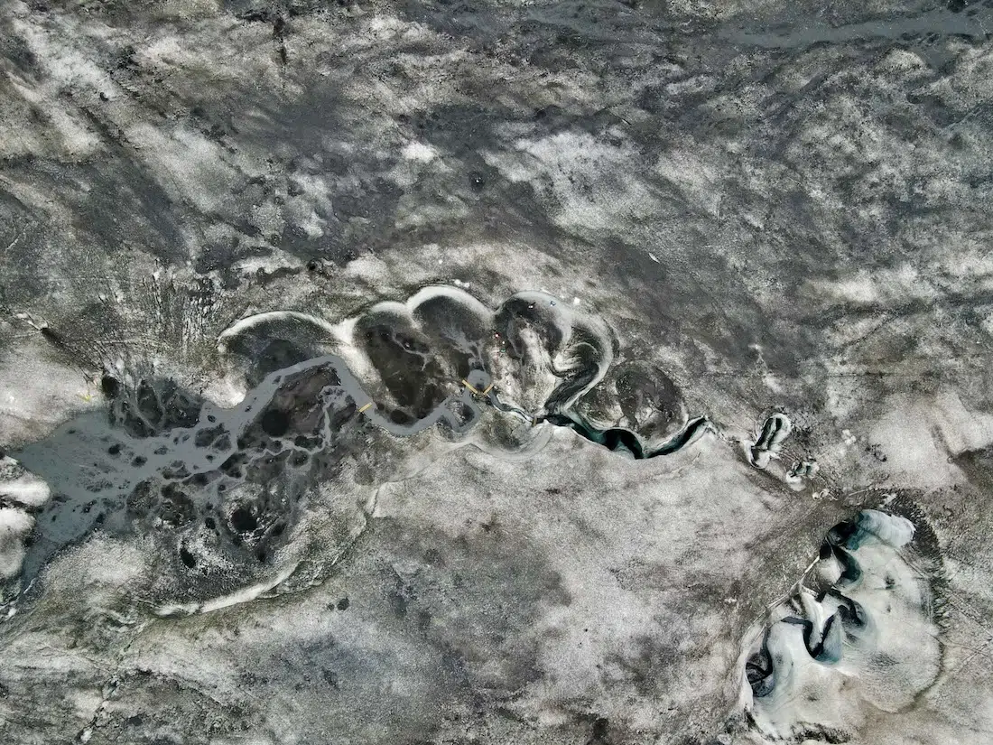 Der Gletscher aus der Luft