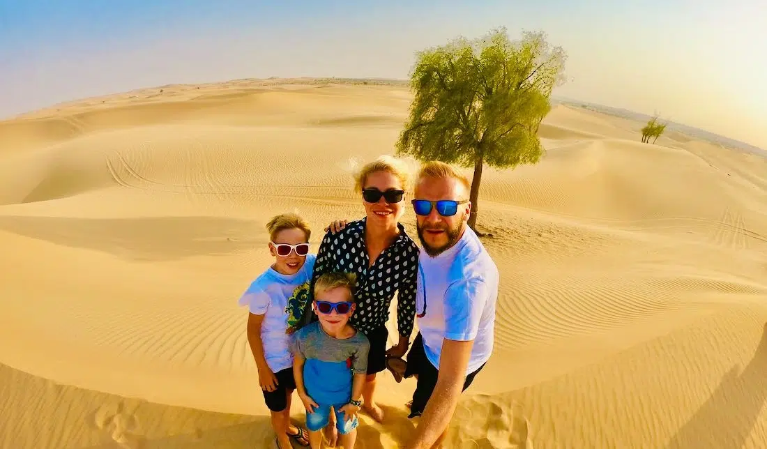 Wir bei der Wüsten Safari in Abu Dhabi