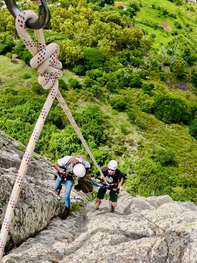 Abseilen am Via Ferrata iauf Rodrigues