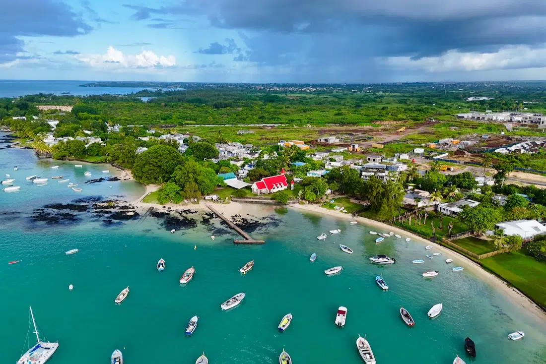 Cap Malheureux Church mit dem roten Dach
