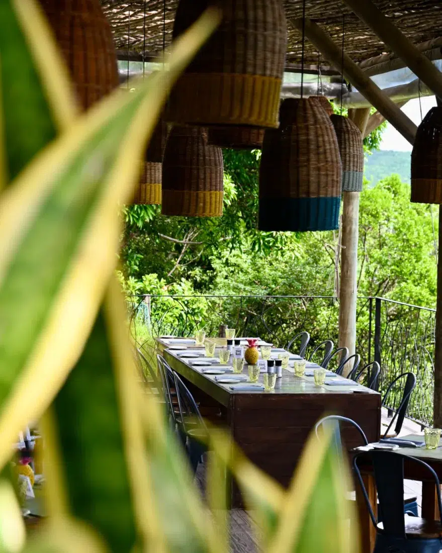 Das Lunch im Le Chamarel Restaurant