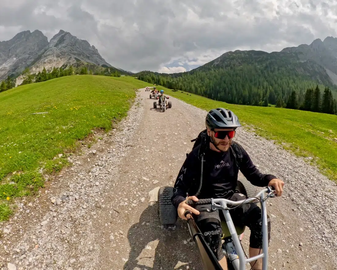 Fravely auf Mountaincarts in der Tiroler Zugspitz Arena