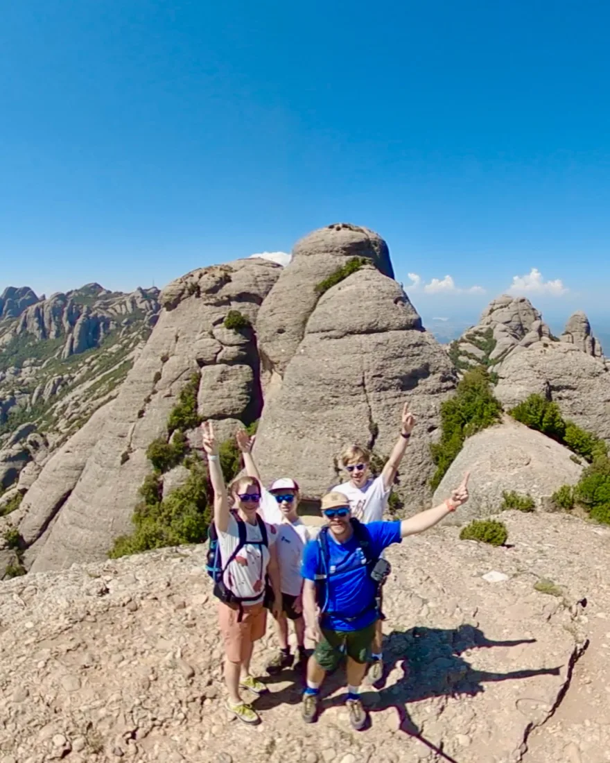 Fravely auf dem Gipfel des Montserrat