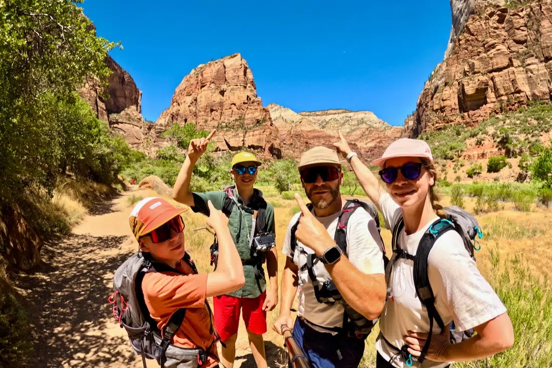 Fravely vor den Angels Landing im Zion National Park
