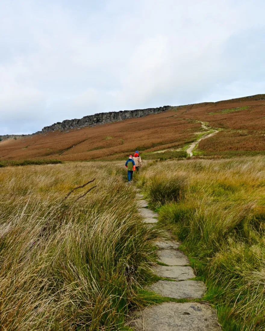 Ben und Flo am Stanage Edge im Peak District