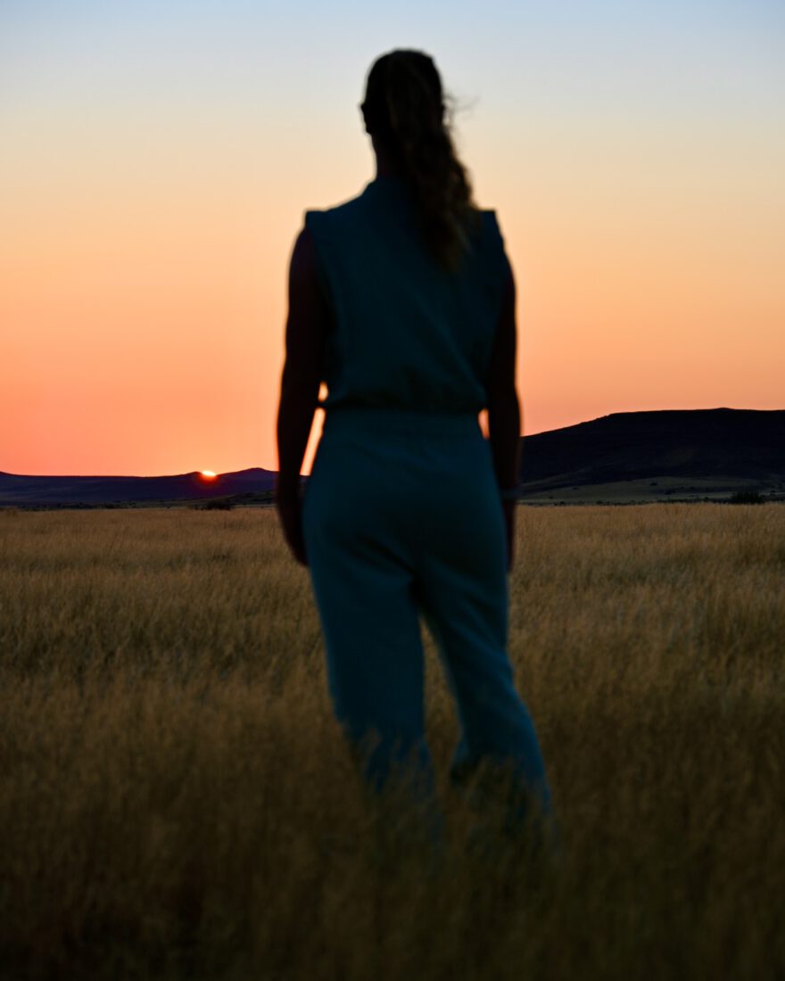 Sonnenuntergang im Desert Rhino Camp