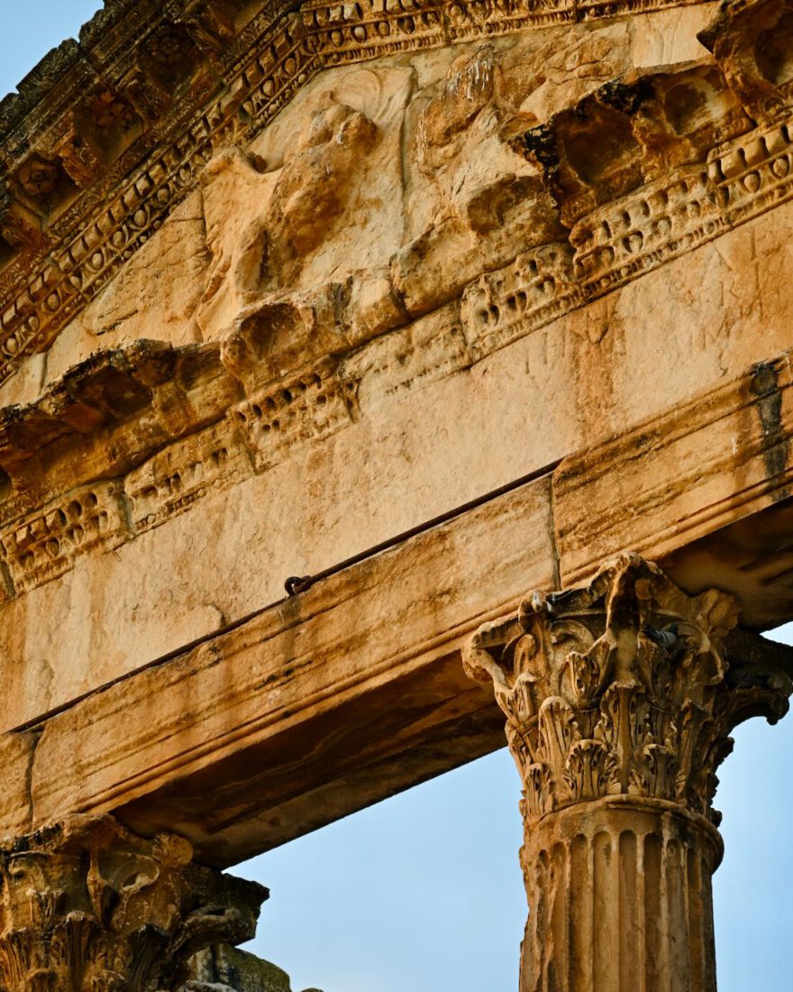 Fassade von Hauptruine in Dougga