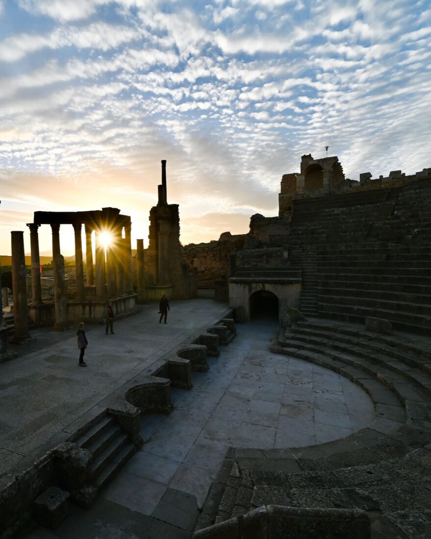 fravely in Dougga in Amphitheater