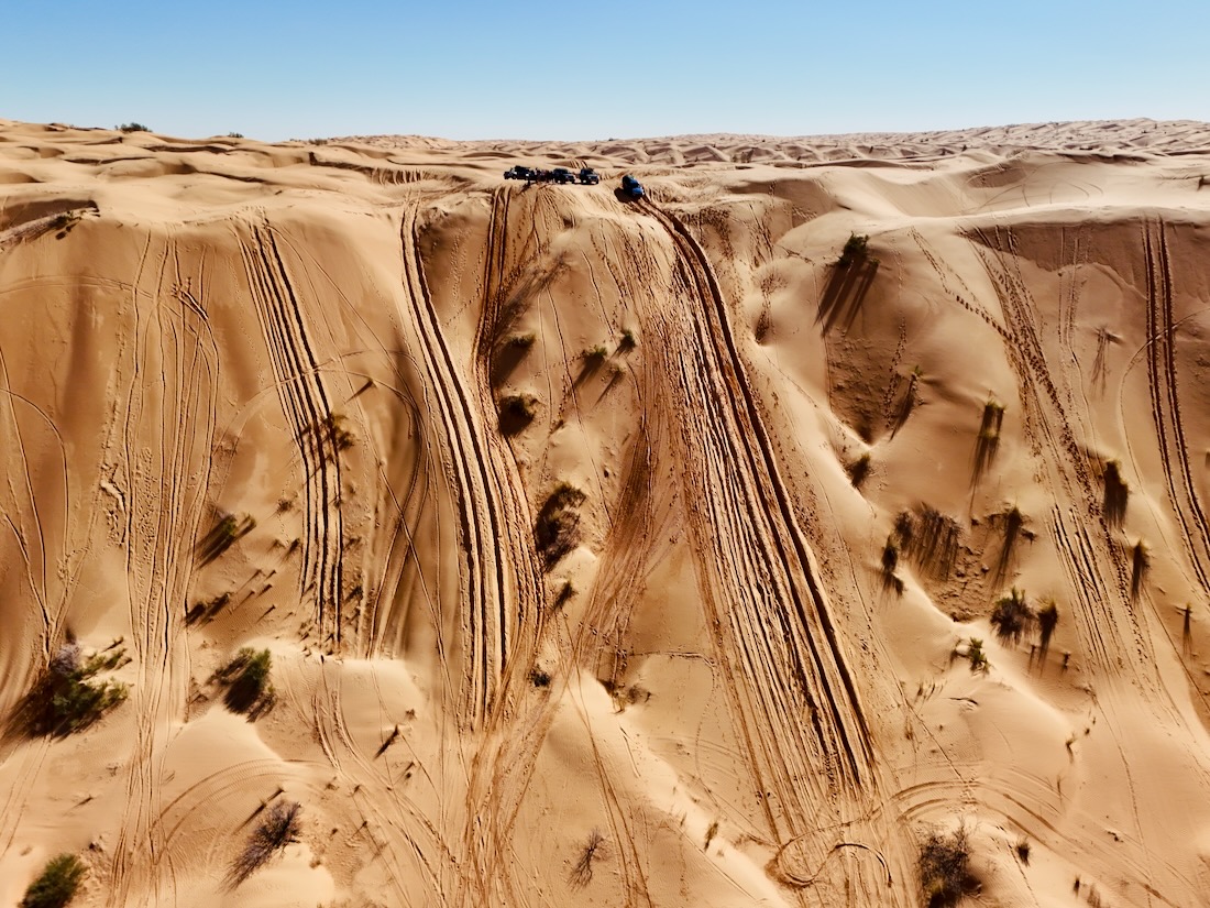Steile Duenen auf dem Rueckweg aus der. Sahara