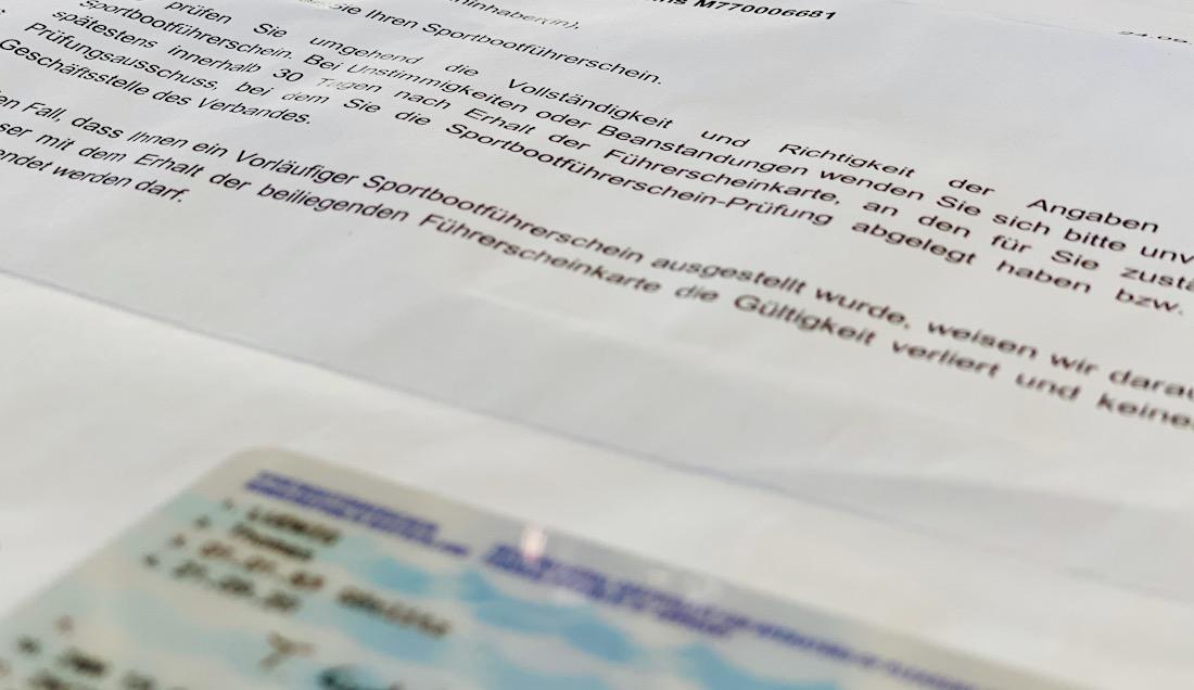 Brief Sportbootführerschein