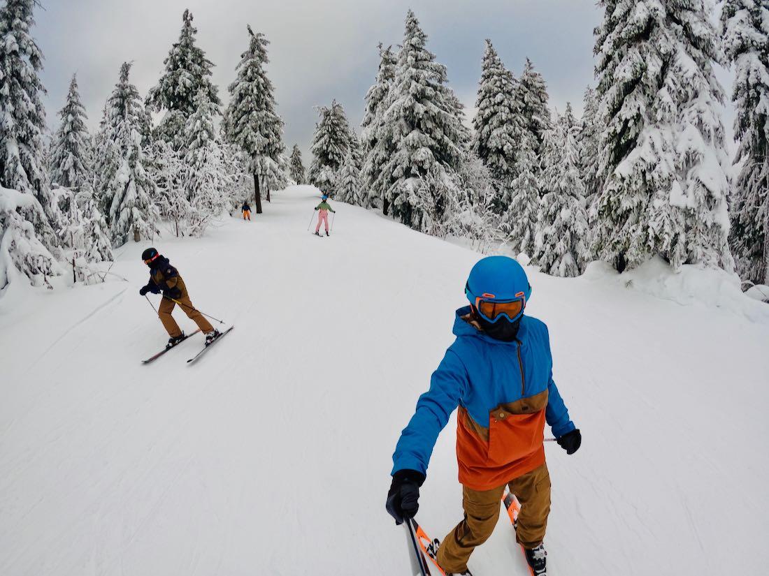 Fravely bei der Abfahrt vom Fichtelberg