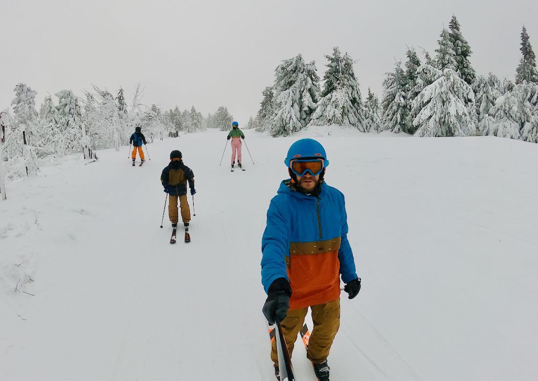 Fravely fährt gemütlich den Fichtelberg hinab