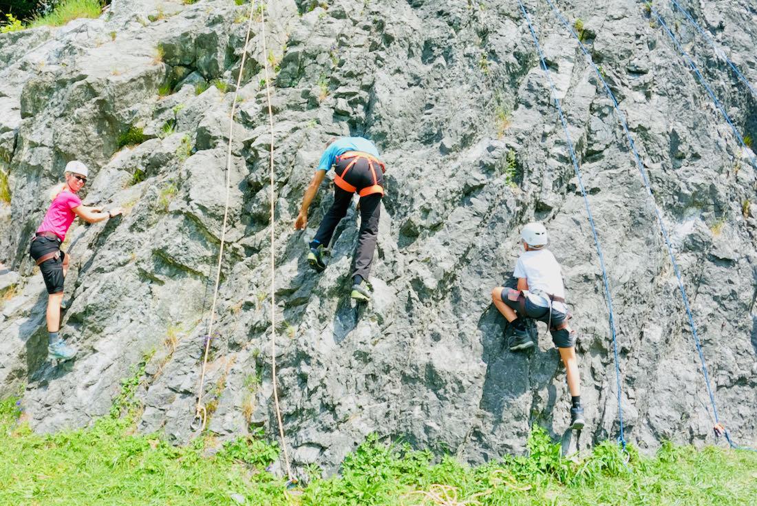 Kletterkurs Melanie und Flo klettern