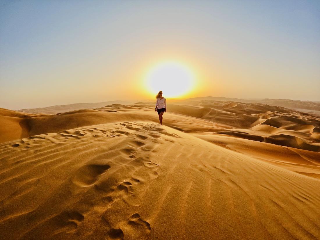Melanie im Sonnenuntergang