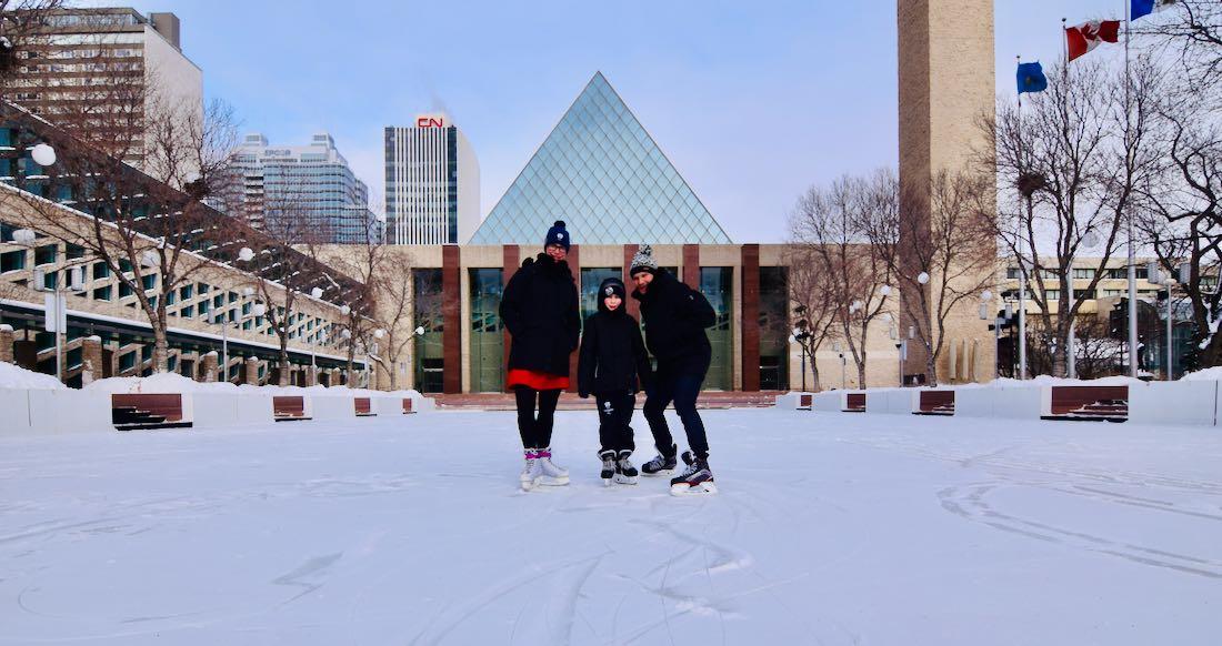 Schlittschuhlaufen in Edmonton in Kanada