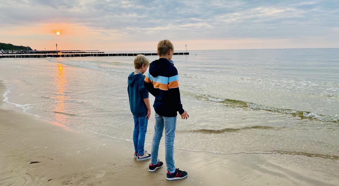 Sonnenuntergang am Strand von Kolberg