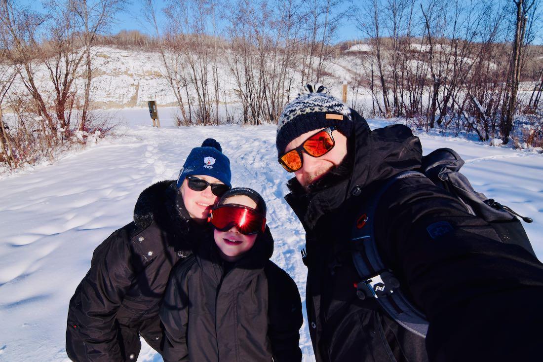 Winter in Kanada und wir wandern mit Schneeschuhen