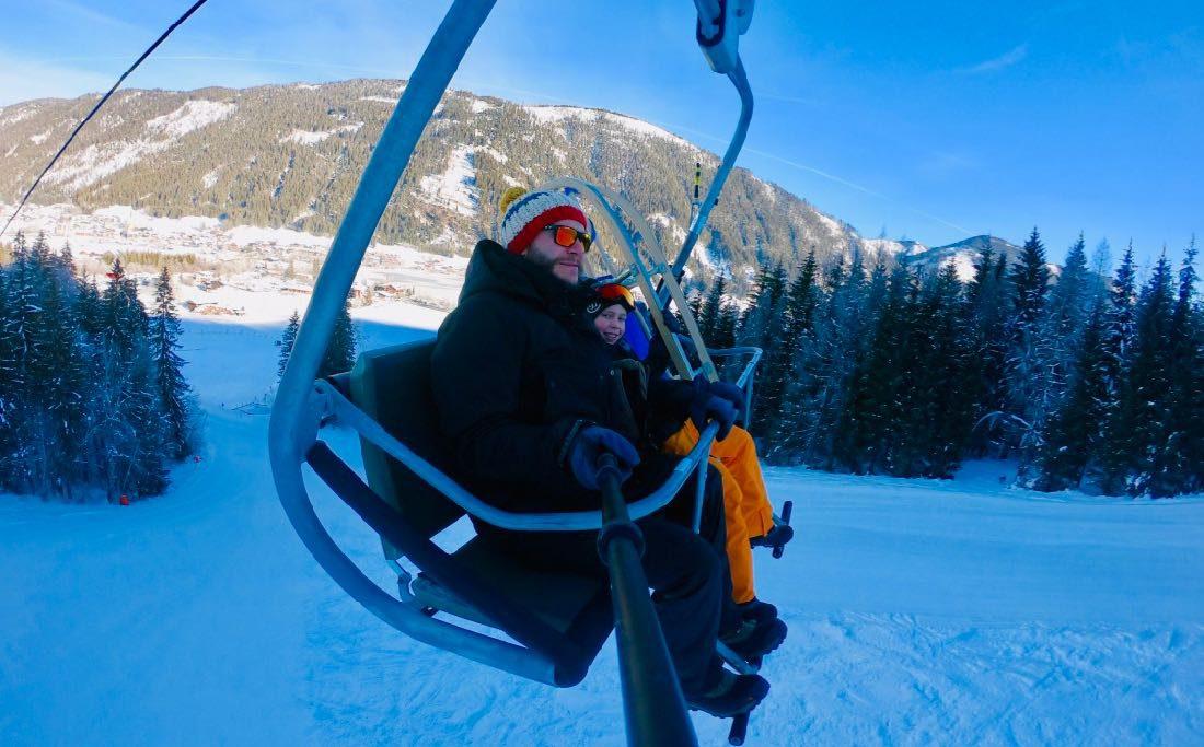In der Seilbahn am Weißensee